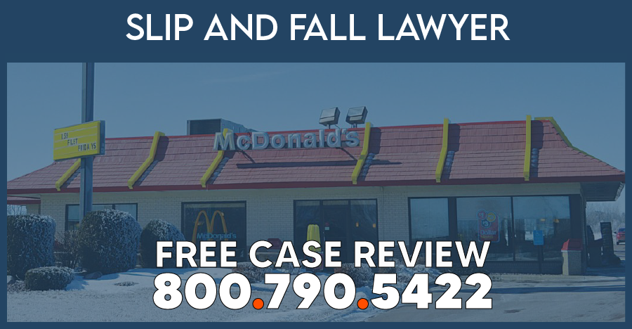 mcdonalds slip and fall lawyer incident sue compensation injury attorney